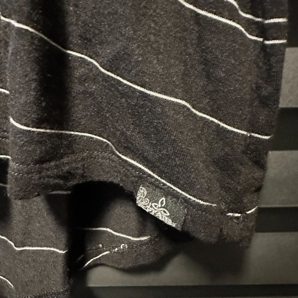Prana Charcoal Striped Short Sleeve Tee - Picture 3 of 9